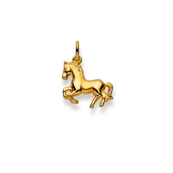 Anhänger, Pferd, Gelbgold 750/ 18 ct., 15x12mm
