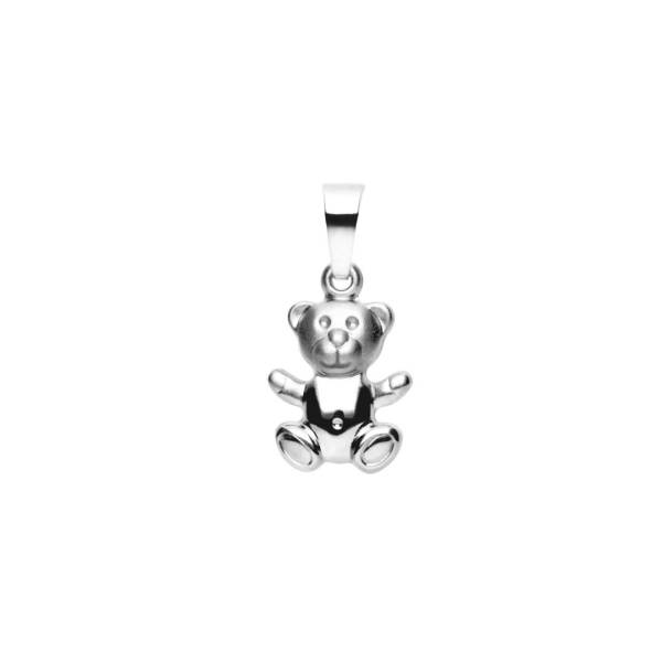 Pendentif, ours, or blanc 750/ 18 ct., 9x11mm