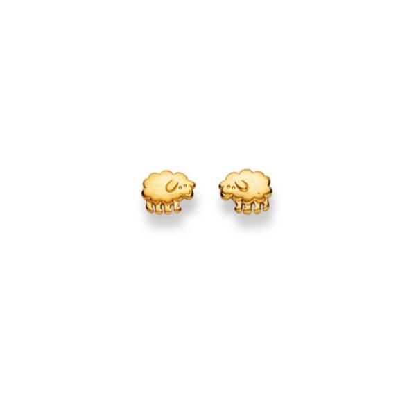 Clous d’oreilles, Mouton, or jaune 750/ 18 ct.