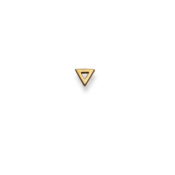 Clous d'oreille, triangle, or jaune 750/ 18 ct.