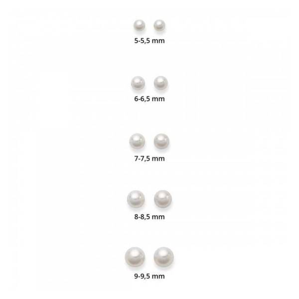 Ohrstecker, Akoya-Perlen, 4 - 4,5 mm, Weißgold 750/ 18 ct.