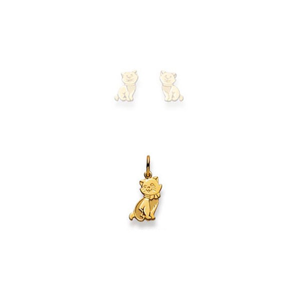 Pendentif Chat Or 375/9 ct.