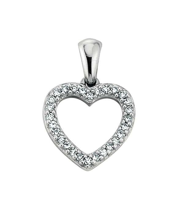Pendentif Coeur Or 750 avec diamants