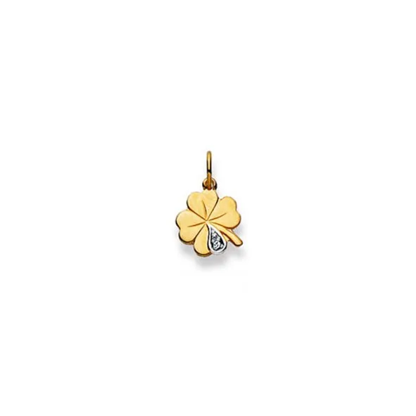 Anhänger, Kleeblatt, Gelbgold 750/ 18 ct.
