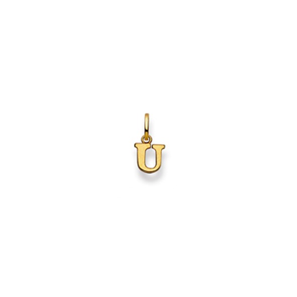 Pendentif Lettre U or jaune 750/18 ct.