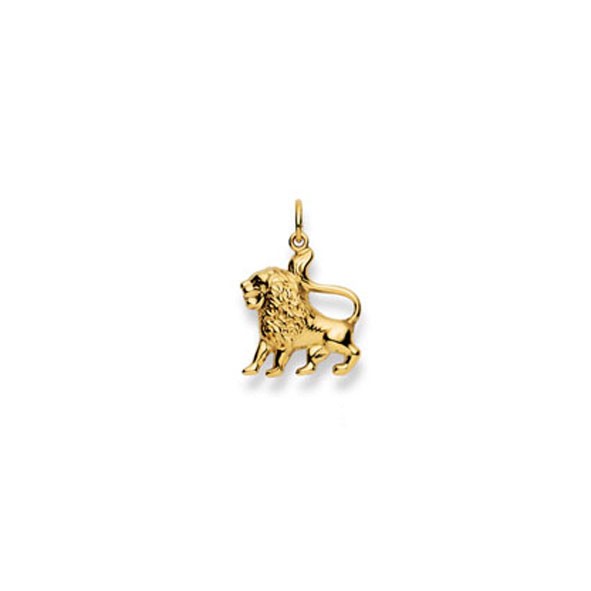 Pendentif 750/18 ct. or jaune, Signe du zodiaque Lion