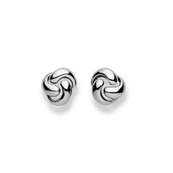 Clous d'oreilles or blanc 750/18 ct.