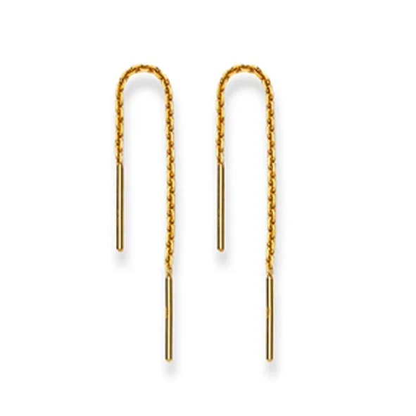 Pendants d'oreilles or jaune 750/18 ct.