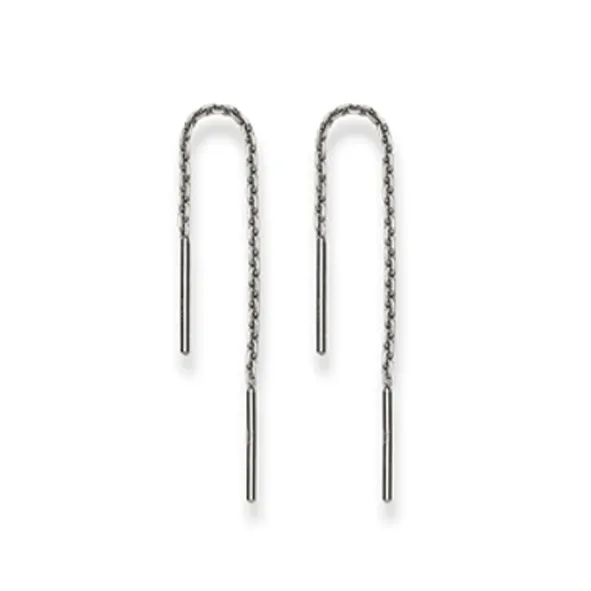 Pendants d'oreilles, or blanc 750/18ct.