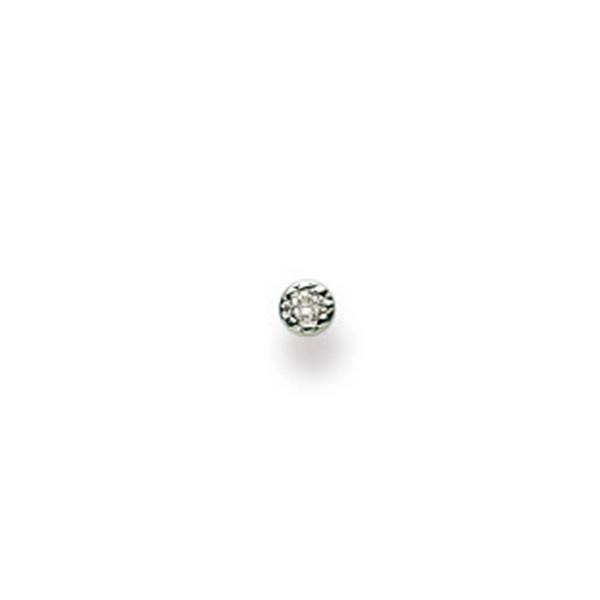 Clou de nez or blanc 750/18 ct. avec diamant 0.01ct H/Si