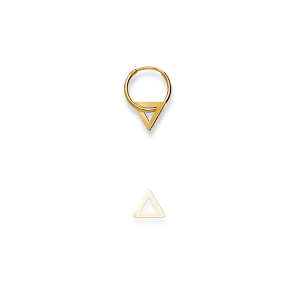 Kreole mit Dreieck aus Gelbgold 750/18 ct.