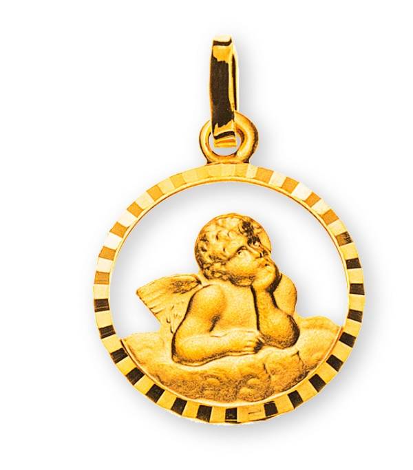 Pendentif ange or jaune 750 GOLD Collection.