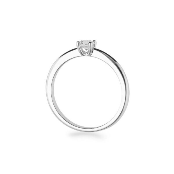 Bague Breuning solitaire en or blanc avec diamant