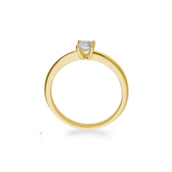 Bague Breuning or jaune, diamant 0,30 ct.