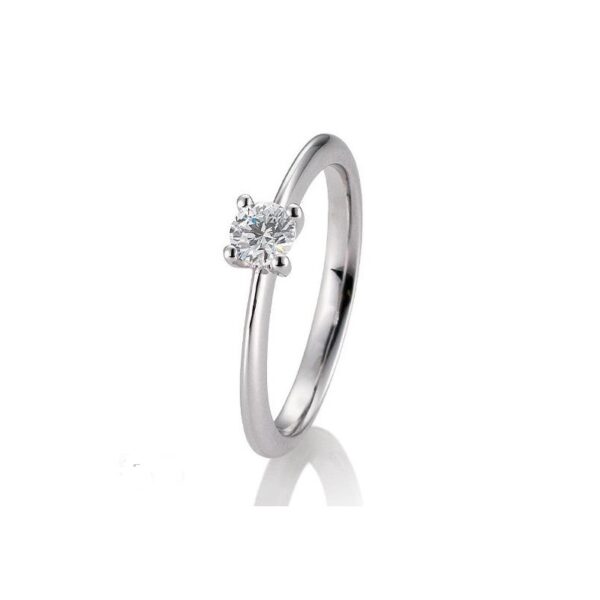 Bague solitaire platine 950 et diamant 0.30 ct 4 griffes