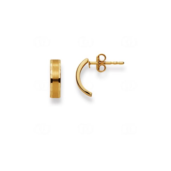 Clous d'oreilles demi-creoles GOLD Collection, or jaune.