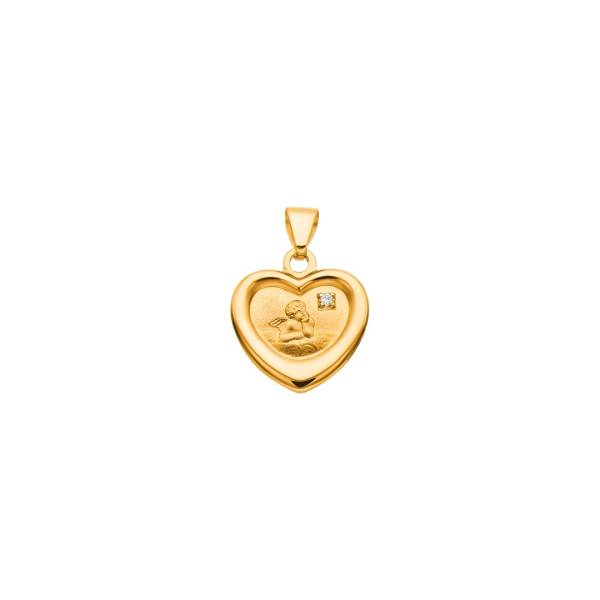 Pendentif cœur Ange or jaune 750 GOLD Collection