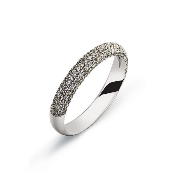 Ring Weißgold 750/18 kt. mit 149 Diamanten 0.69 ct.