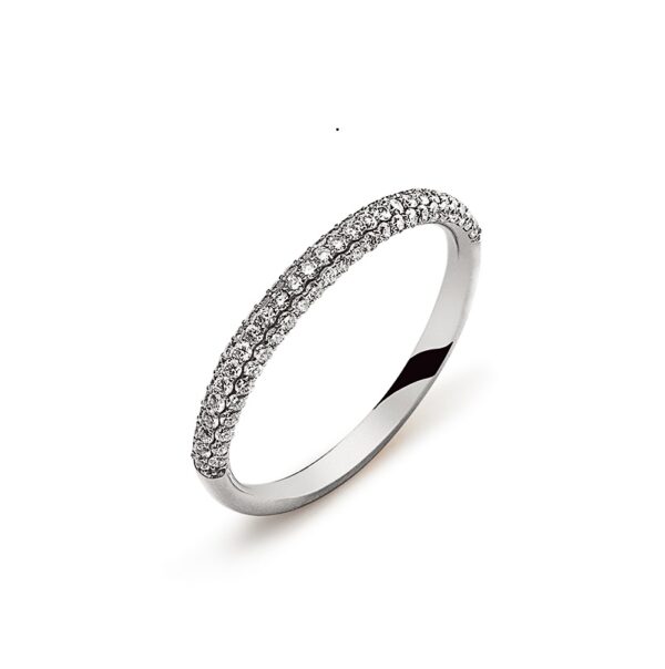 Ring Weißgold 750/18 kt. mit 79 Diamanten 0.38 ct.