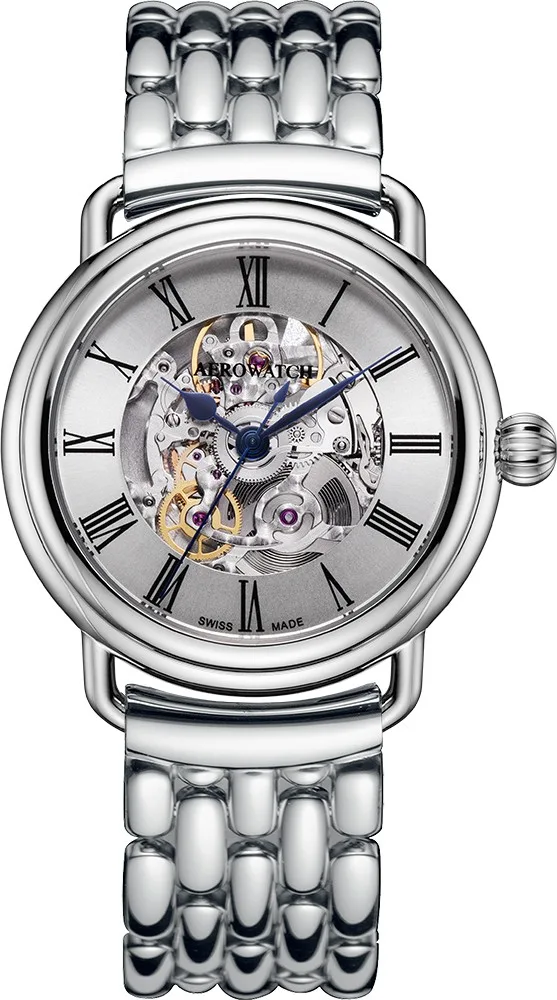 Aerowatch 1942 Automatic Skeleton Silber