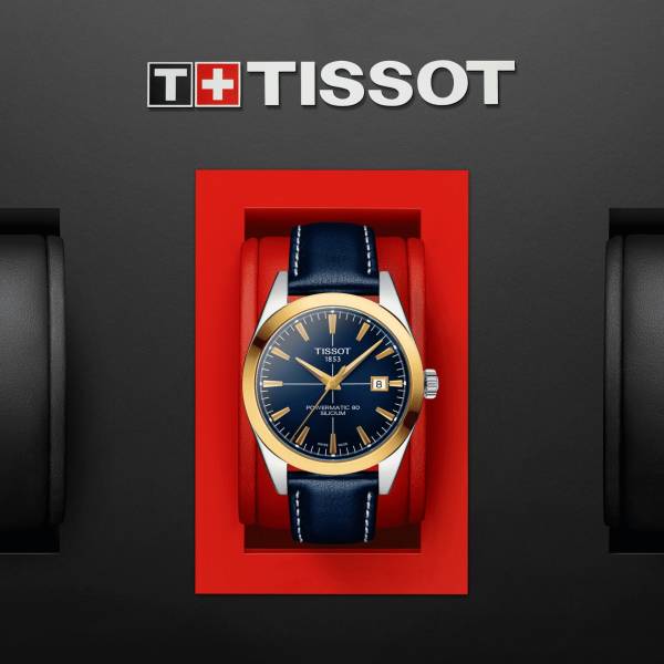 Tissot Gentleman Powermatic 80 Silicium Solid 18K Gold bezel – Bild 7