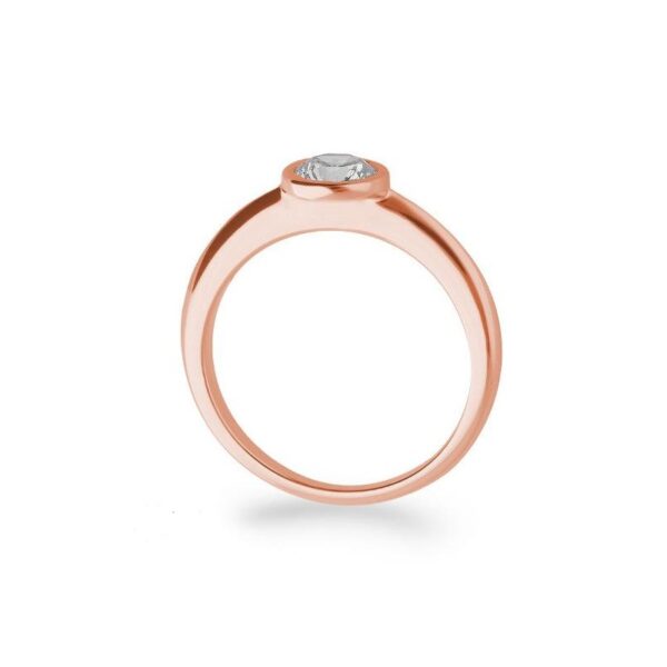 Bague Breuning solitaire or rose avec diamant