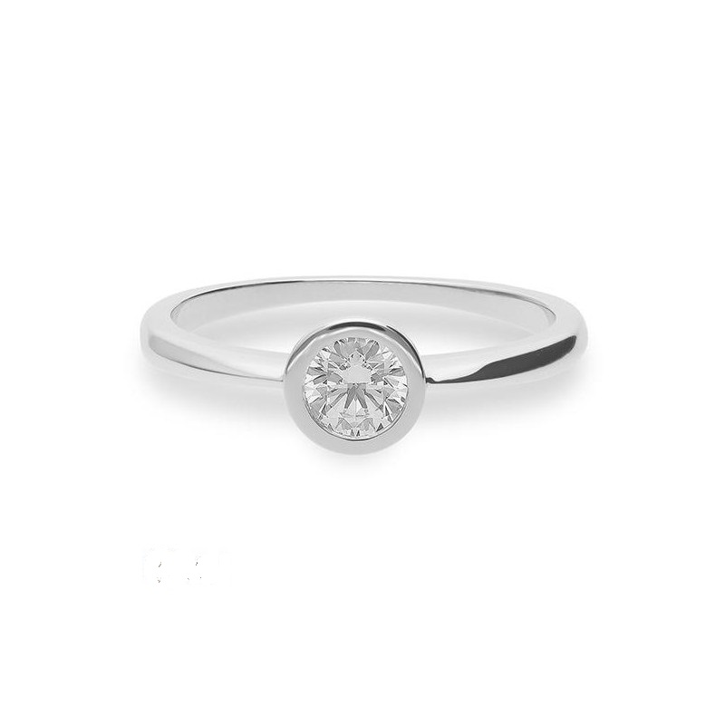 0,40 Ct. H SI Diamant Solitärring aus Weißgold 750/18 kt. – Bild 3
