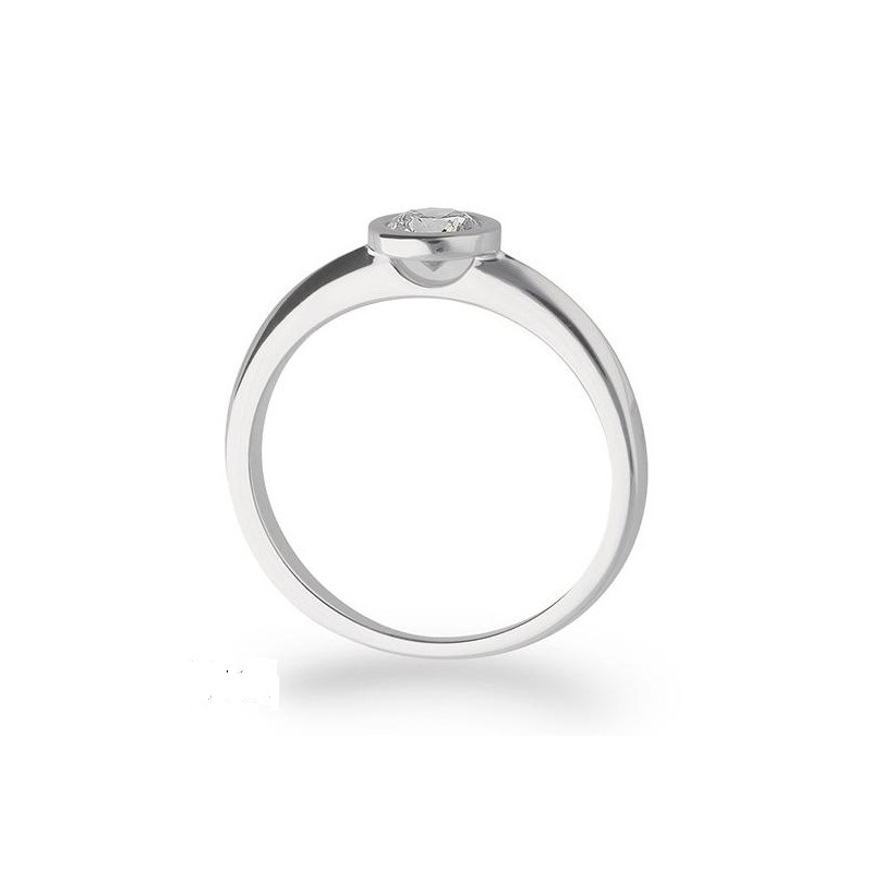0,40 Ct. H SI Diamant Solitärring aus Weißgold 750/18 kt. – Bild 2
