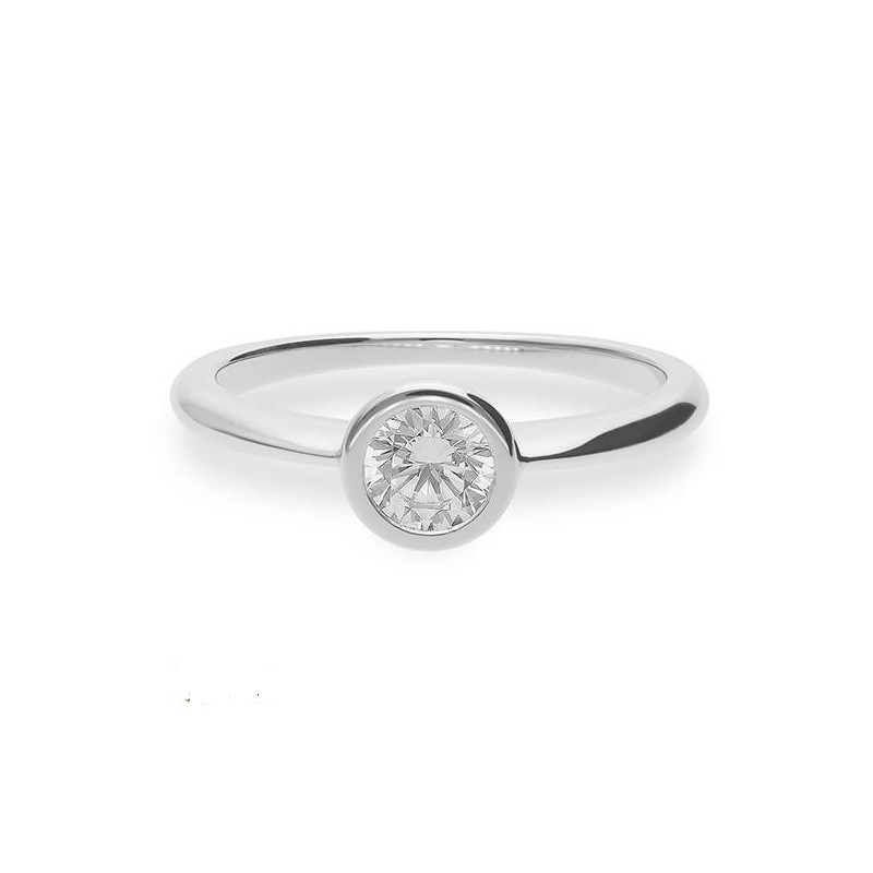 0,50 ct. H SI Diamant Solitärring aus Weißgold 750/18 kt. – Bild 3