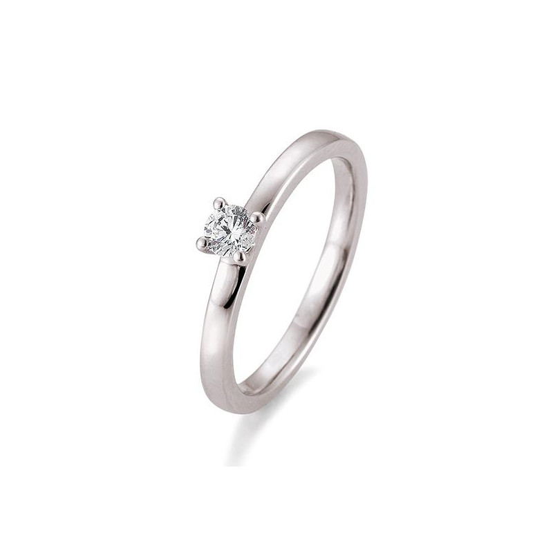 0,15 ct. Diamant Bague solitaire platine 950