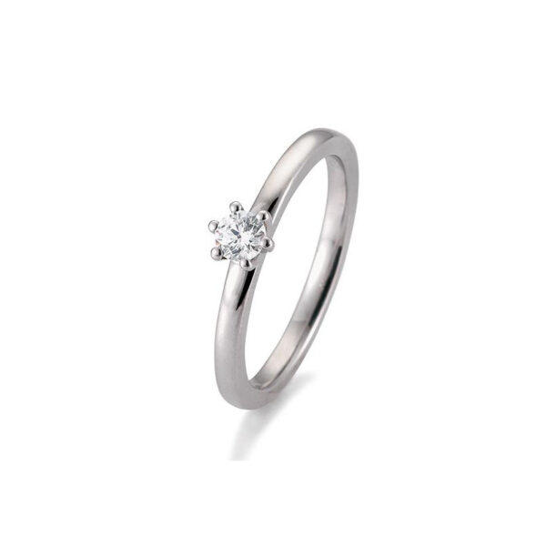 0,20 ct. H SI Diamant Bague solitaire platine 950 6 griffes