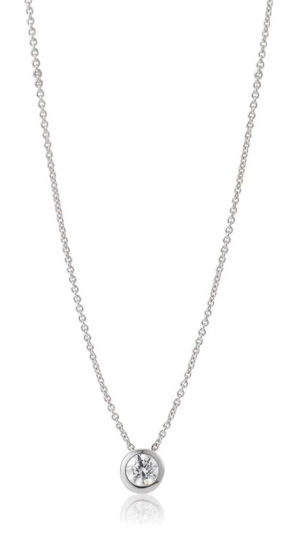 Anhänger Diamant 750/18 ct Weißgold, Zargenfassung, 0,30 ct. H SI (ohne Kette)