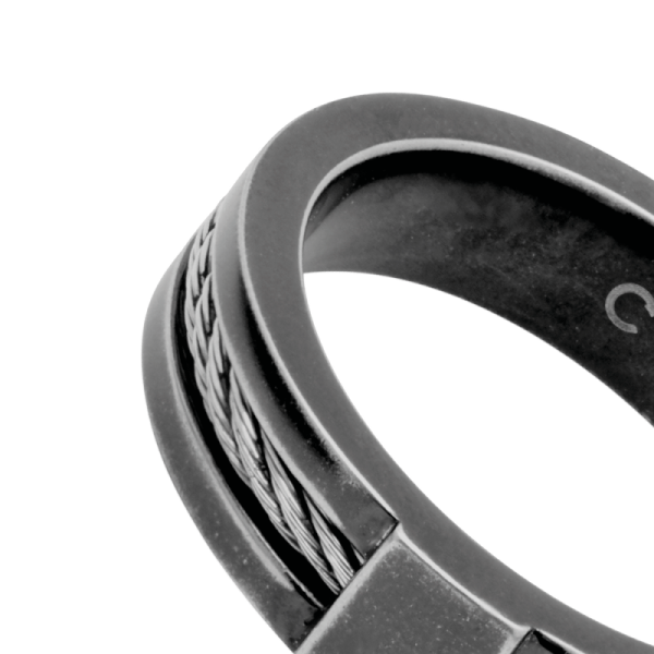 ROCHET - Cabestan-Ring aus Vintage-Stahl und Kabel, 6mm