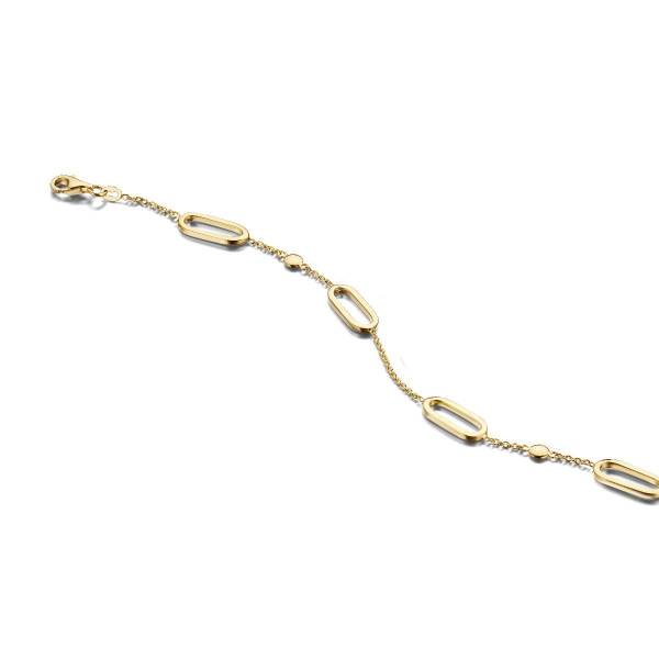 Armband aus 750/18 Karat Gelbgold, 19 cm (kann auch kürzer getragen werden, Mindestlänge: 17,5 cm )