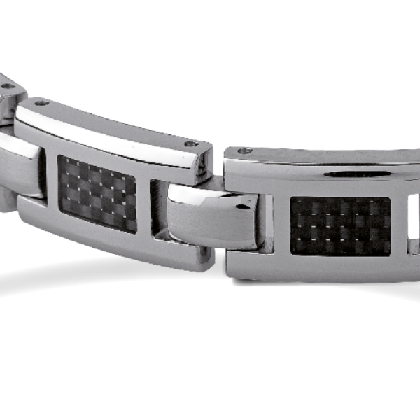 ROCHET - Armband MERCURY, Stahl und Karbon, 21.5 cm