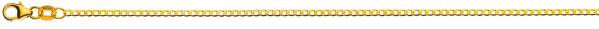 Fußkette, diamantbesetztes Gourmet, Gelbgold 750/18 ct. ca. 1.9 mm, 24 cm mit Zwischenring bei 22cm
