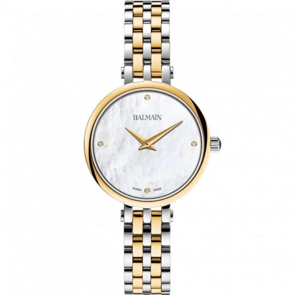 Elegante, zweifarbige Balmain Sedirea Uhr in Gelb