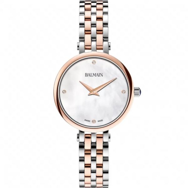 Montre Balmain Sedirea, cadran nacre, bracelet bicolore rose