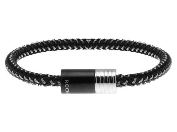 ROCHET - Bracelet LOCKER, acier PVD noir, 6 mm