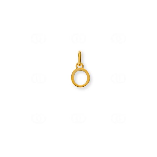 Pendentif Lettre O or jaune 750/18 ct, Gold Jewellery