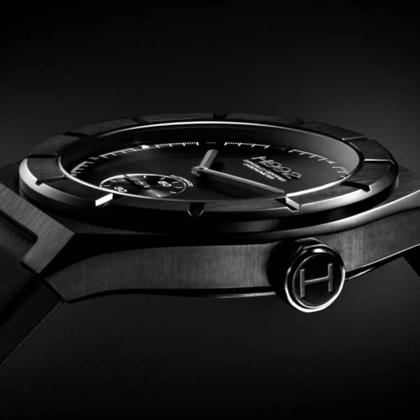 Montre H992 noire,bracelet caoutchouc noir, luxe, MH2AC02.BRBAH2N.
