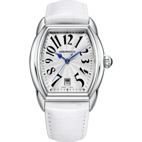 Montre Aerowatch Streamline Quartz cuir blanc