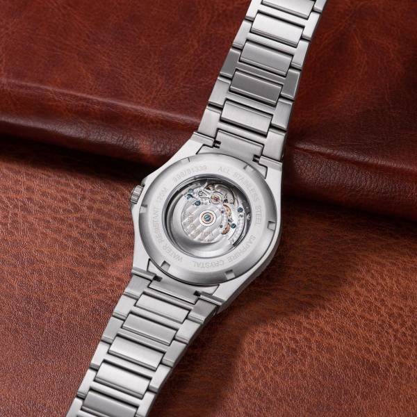 Aerowatch Milan Automatic Rouge bracelet acier 41mm – Image 5
