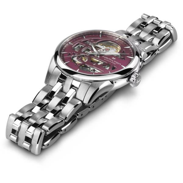 Hamilton Jazzmaster Skeleton Lady Auto violet | 36mm – Image 2