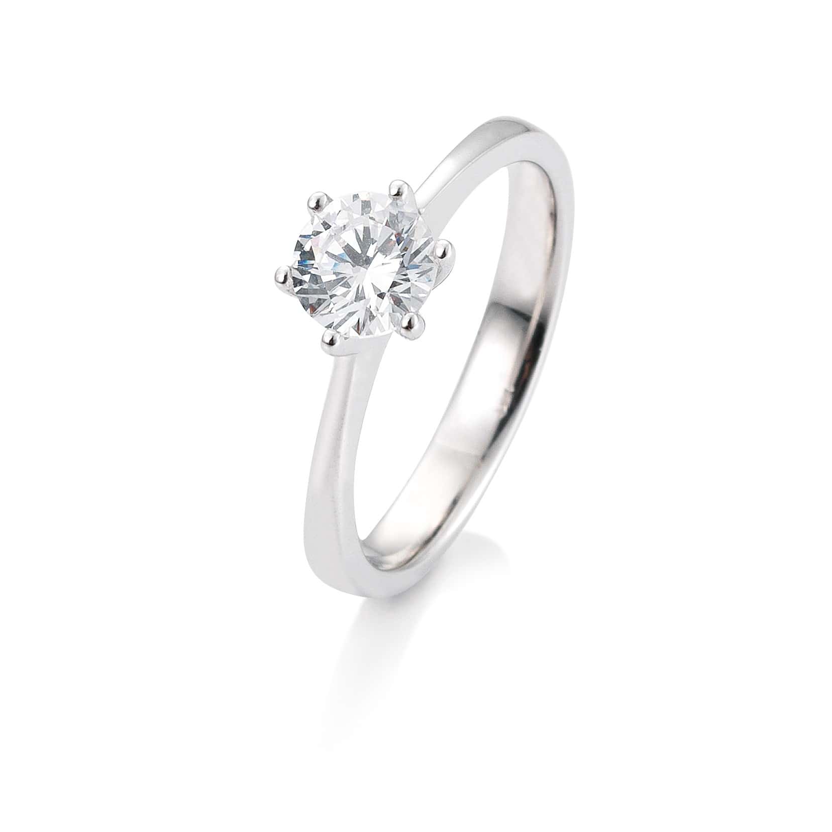 Bague solitaire sertissage 6 griffes