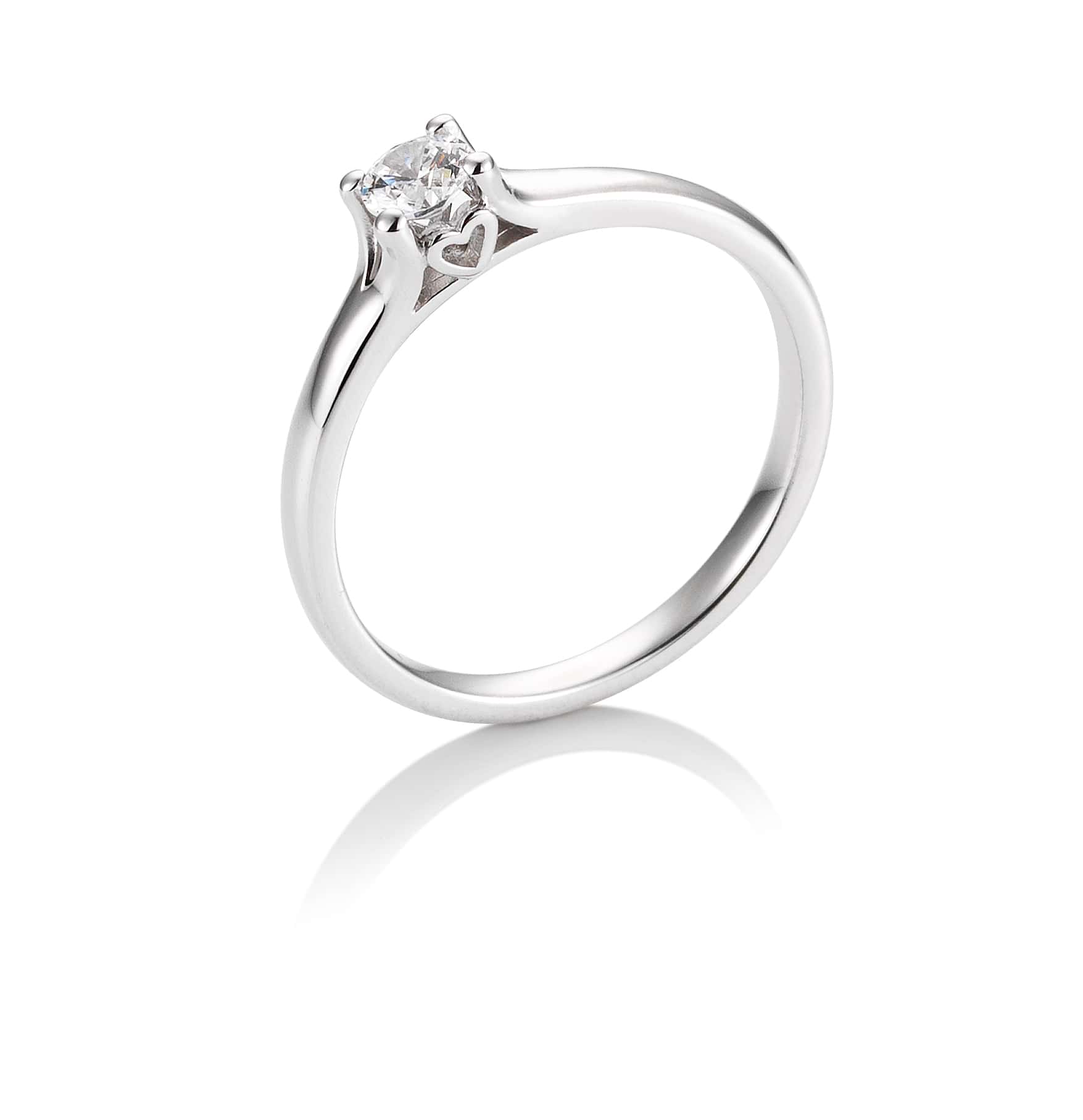 Bague solitaire cœur