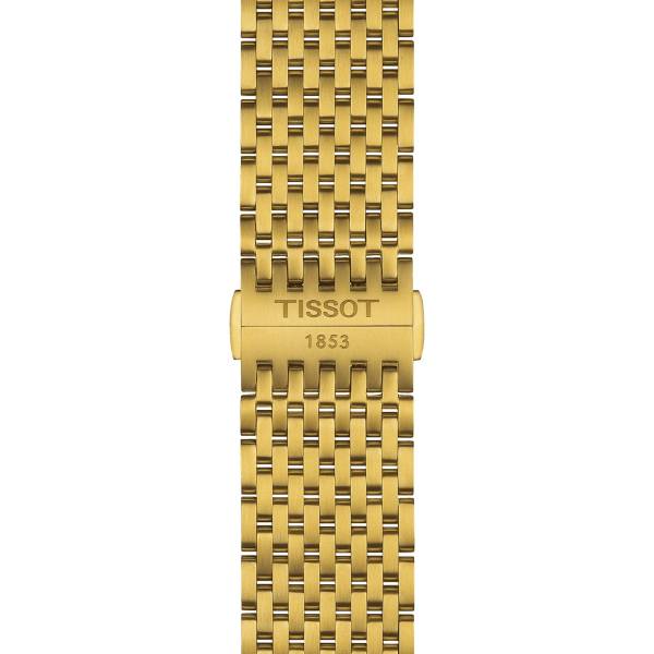 Bracelet montre doré marque Tissot.