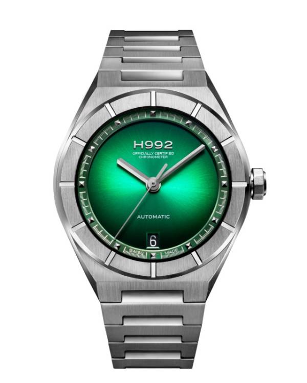 Montre H992 H2 Green + Silver, cadran vert, automatique.