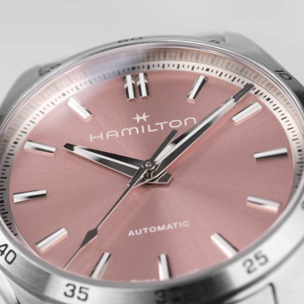 Montre HAMILTON JAZZMASTER PERFORMER AUTO, cadran rose 34mm.