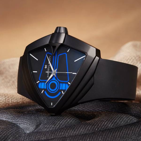 Montre Ventura XXL Bright DUNE, cadran bleu, design moderne.